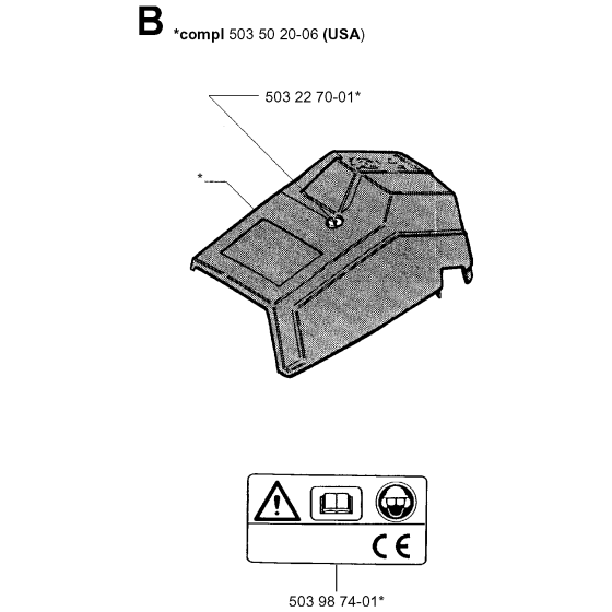 Cover Assembly For Husqvarna 40 Chainsaw