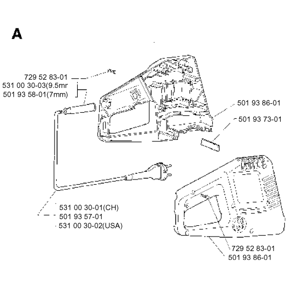 Cover Assembly for Husqvarna 400 H Hedge Trimmers