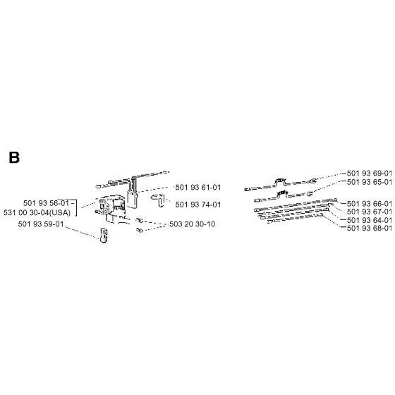 Electrical Assembly for Husqvarna 400 H Hedge Trimmers