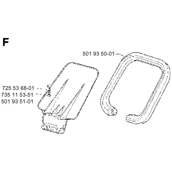 Handle Assembly for Husqvarna 400 H Hedge Trimmers