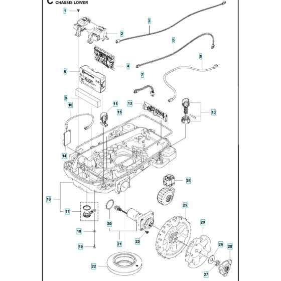 Lower Chassis Assembly for Husqvarna Automower 405X