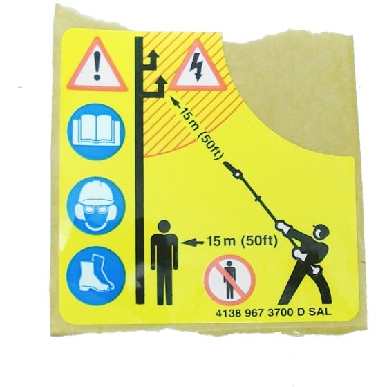 Warning Pictogram HT for Stihl HT70, HT75 - 4138 967 3700