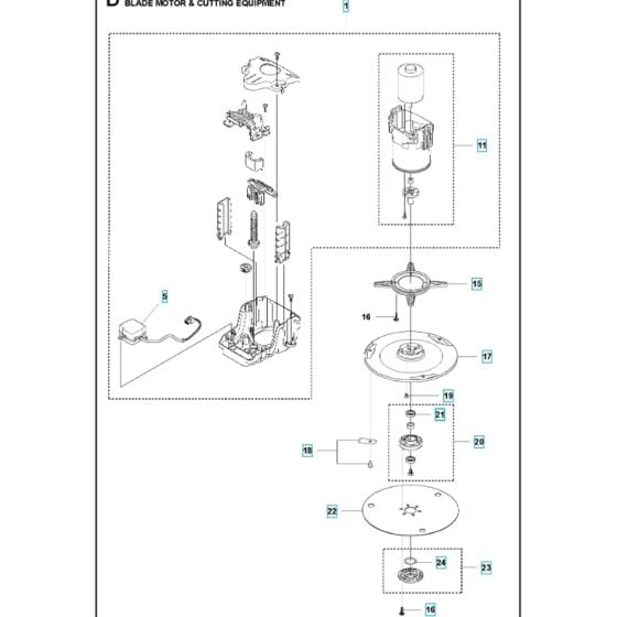 Blade Motor Assembly for Husqvarna Automower 415X