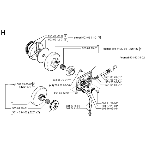 Clutch & Oil Pump Assembly For Husqvarna 42 Chainsaw