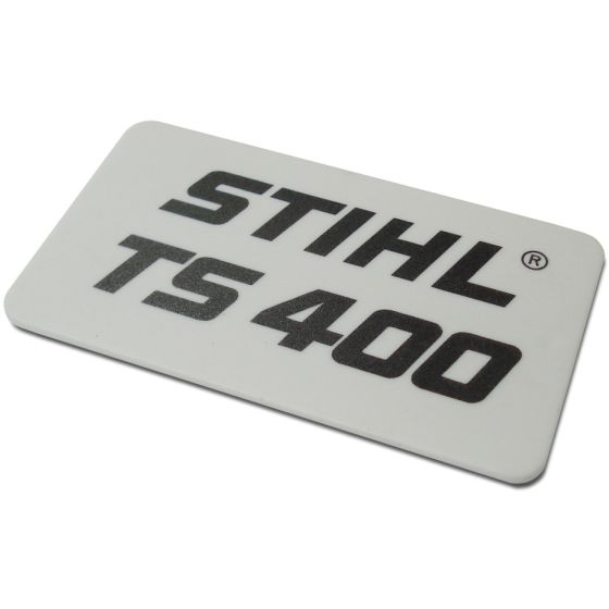 Model Identification Plate for Stihl TS400 Disc Cutter - 4223 967 1500