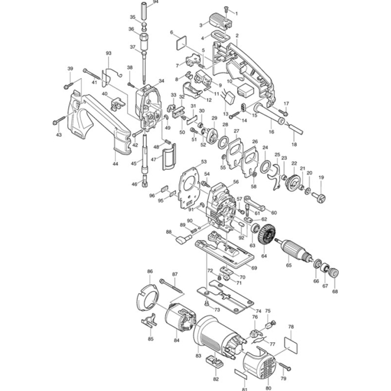 Main Assembly for Makita 4304T Jigsaw