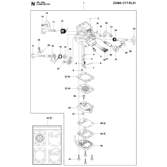 Carburetor Assembly For Husqvarna 435e Chainsaw