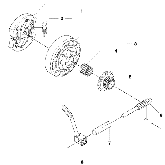 Clutch & Oil Pump Assembly For Husqvarna 435ii Chainsaw