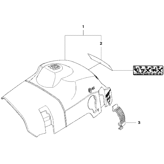 Cylinder Cover Assembly For Husqvarna 435eii Chainsaw