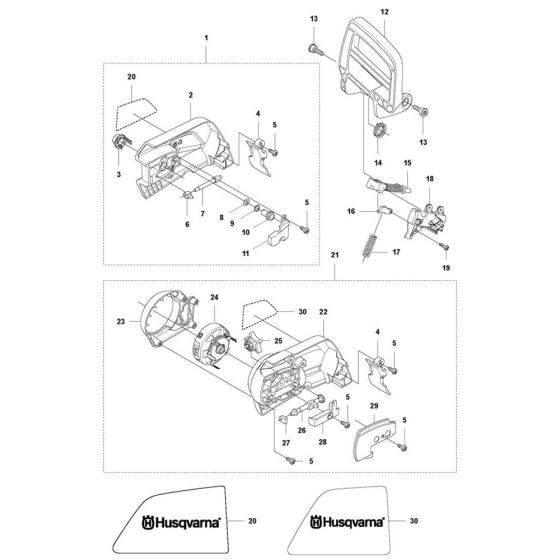 Chain Brake Assembly for Husqvarna 436Li Chainsaw