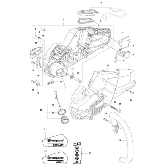 Crankcase Assembly for Husqvarna 436Li Chainsaw