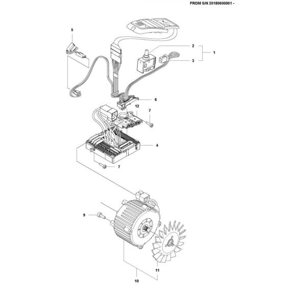 Electrical Assembly -1 for Husqvarna 436Li Chainsaw