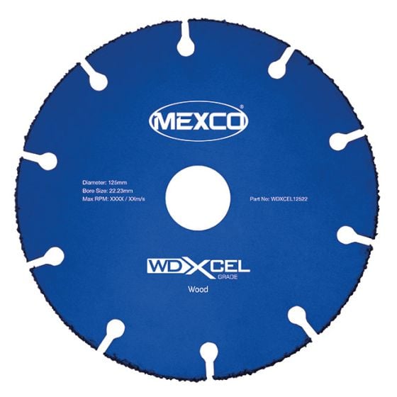 Mexco 125mm Wood Cutting Blade XCEL Grade 22.23mm Diamond Blade Bore