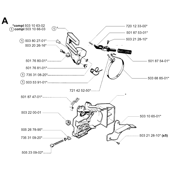 Chain Brake Assembly For Husqvarna 45 Chainsaw