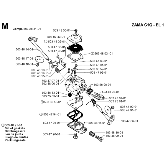 Carburetor Details Assembly For Husqvarna 45 Chainsaw