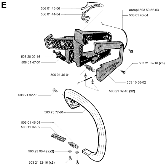 Handle Assembly For Husqvarna 45 Chainsaw