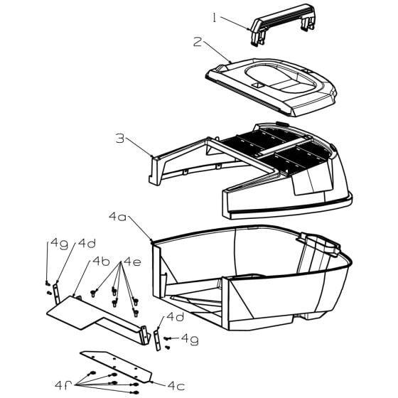 Catcher Assembly 18" for Masport 450ST SP 2019 Nov Mower