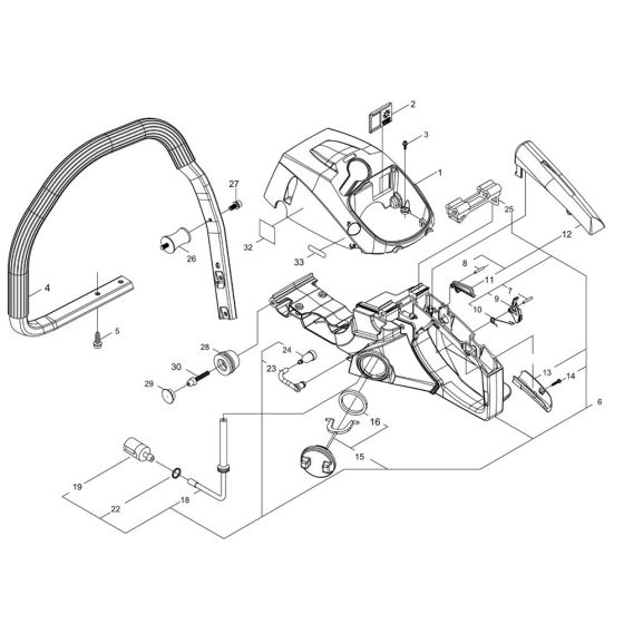 Handle for Shindaiwa 452S Chainsaw