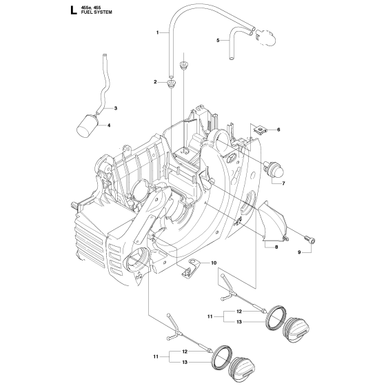 Fuel System Assembly For Husqvarna 455 Rancher Chainsaw