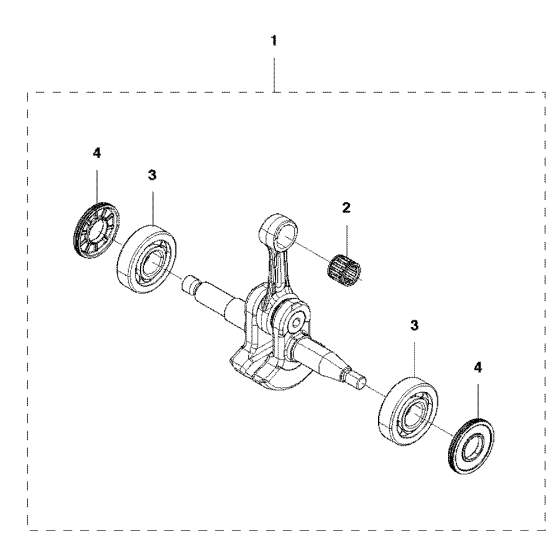 Crankshaft Assembly For Husqvarna 455e Rancherii Chainsaw