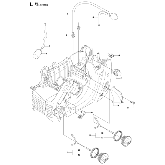 Fuel System Assembly For Husqvarna 461 Chainsaw