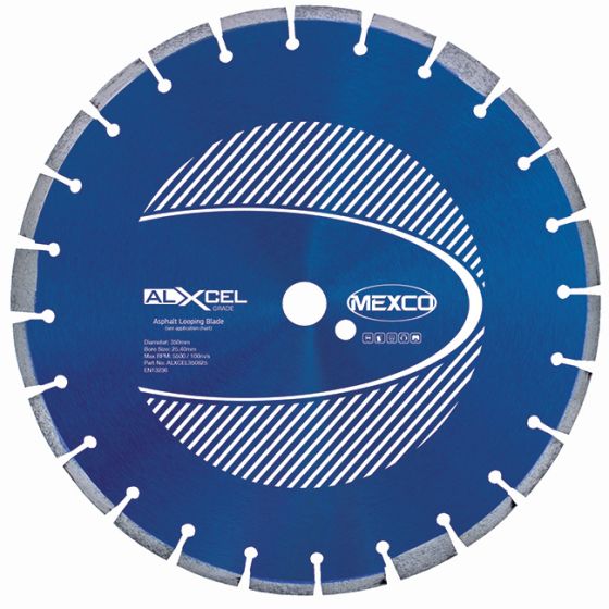 Mexco 350mm Asphalt Looping Blade 6mm Diamond Blade Width XCEL Grade