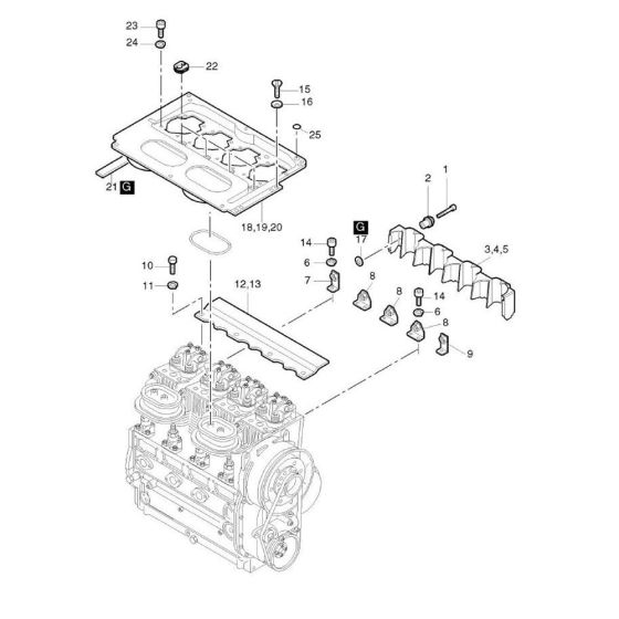 Air Ducting Assembly for Hatz 4L40 Diesel Engine