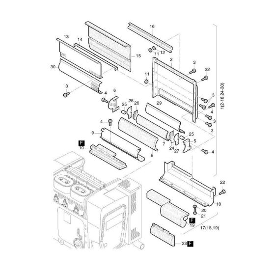 Capsule Air Ducting Assembly for Hatz 4L40 Diesel Engine