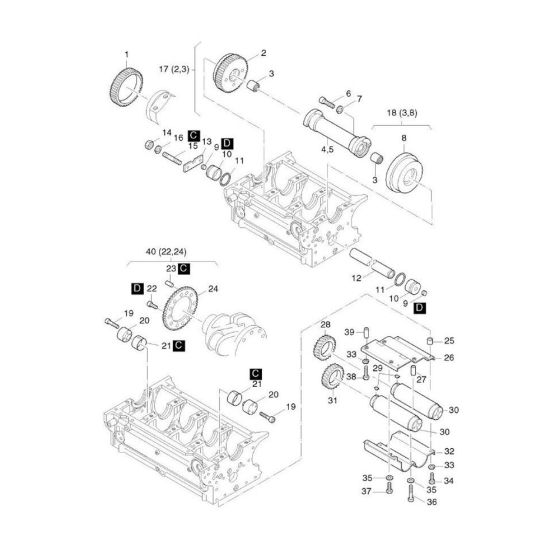 Compensation of Masses Assembly for Hatz 4L40 Diesel Engine