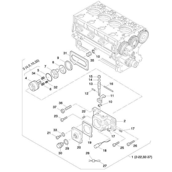 Extra Fuel Device Assembly for Hatz 4L42C Diesel Engines