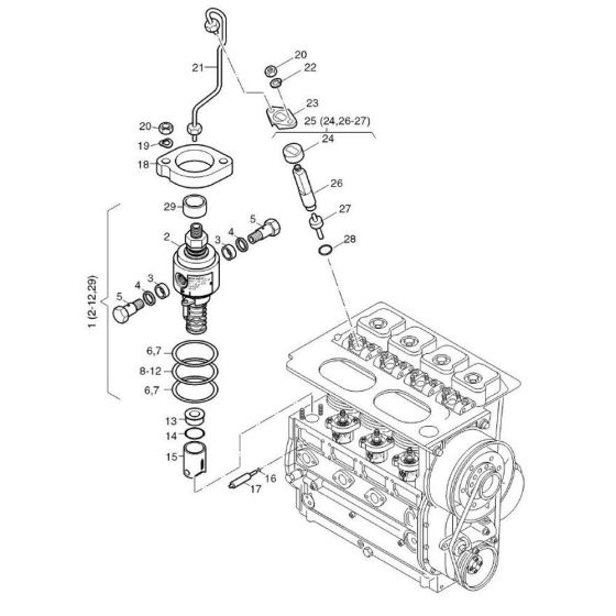 Injection Equipment Assembly for Hatz 4L42C Diesel Engines