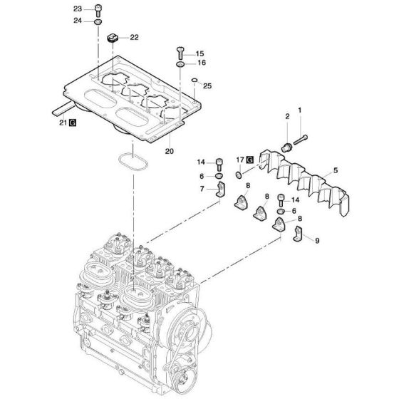 Air Ducting Assembly for Hatz 4L42C Diesel Engines