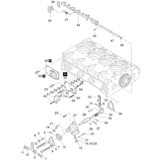 Speed Control Assembly for Hatz 4L42C Diesel Engines