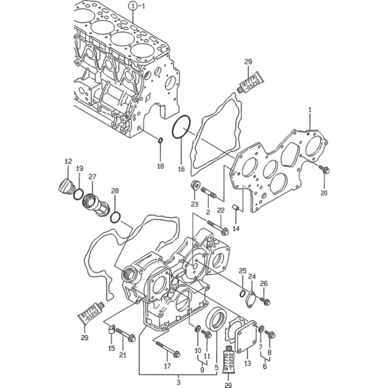 Gear Housing Assembly for Yanmar 4TNE88 Engine