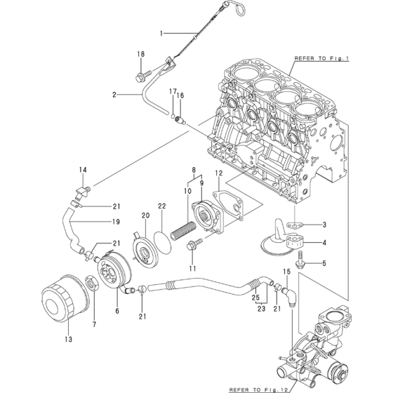 Oil System  Assembly for Yanmar 4TNV84T-XWA  Engine