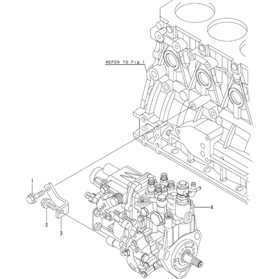 Fuel Injectuion Pump Assembly for Yanmar 4TNV84T-XWA  Engine