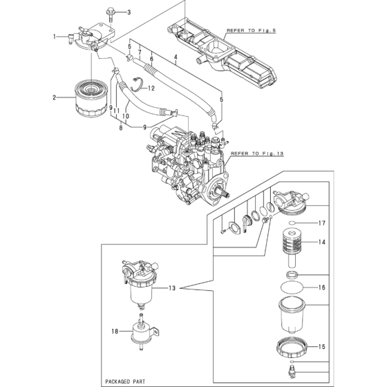 Fuel Pipe Assembly for Yanmar 4TNV84T-XWA  Engine