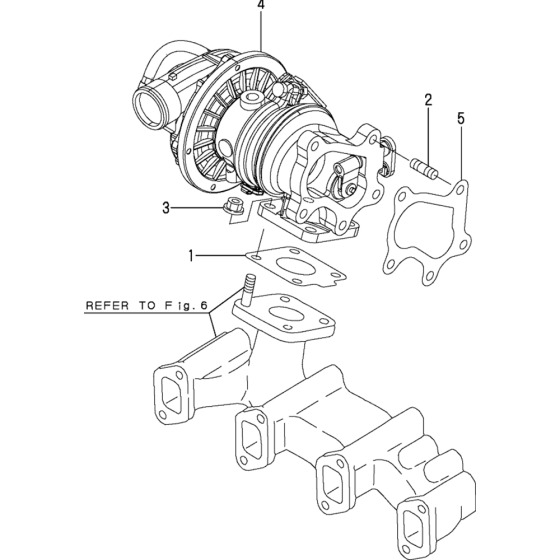 Turbocharger Assembly for Yanmar 4TNV84T-XWA  Engine