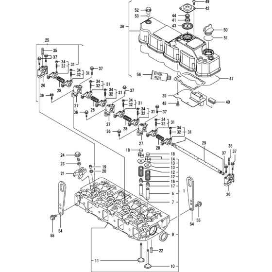 Cylinder Head and Bonnet Assembly for Yanmar 4TNV88-KWA(2) Engine