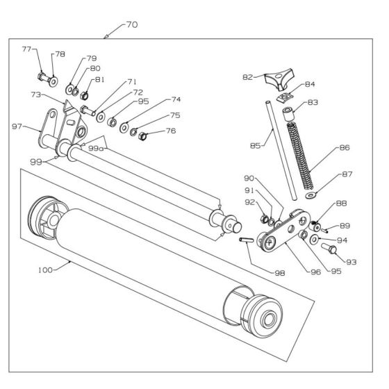 Front Roller Assembly for Masport 500 20" (2010) Mower