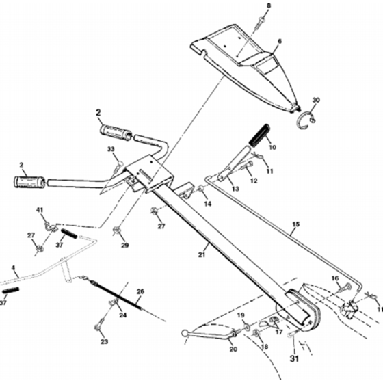 Handle & Controls Assembly for Husqvarna 500 RTT A Cultivator/Tiller