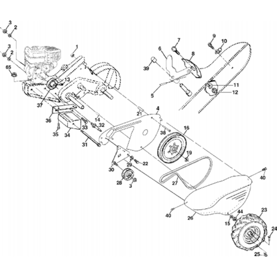 Mainframe, Left Side Assembly for Husqvarna 500 RTT A Cultivator/Tiller