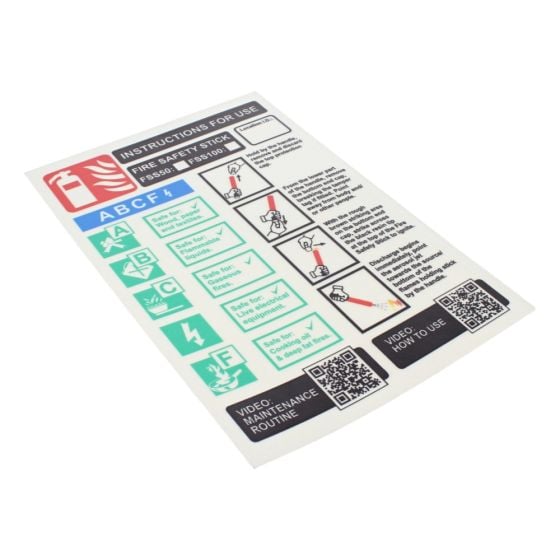 Fire Safety Stick Rigid Sign - 50 & 100 Seconds