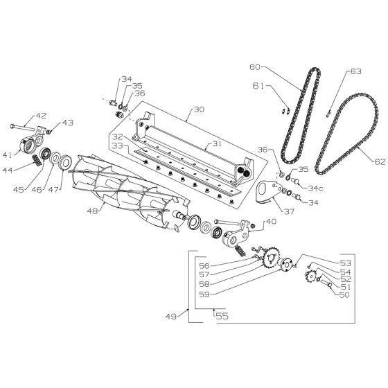 Cutting Assembly for Masport 500 20" (2011 Nov 019091) Mower