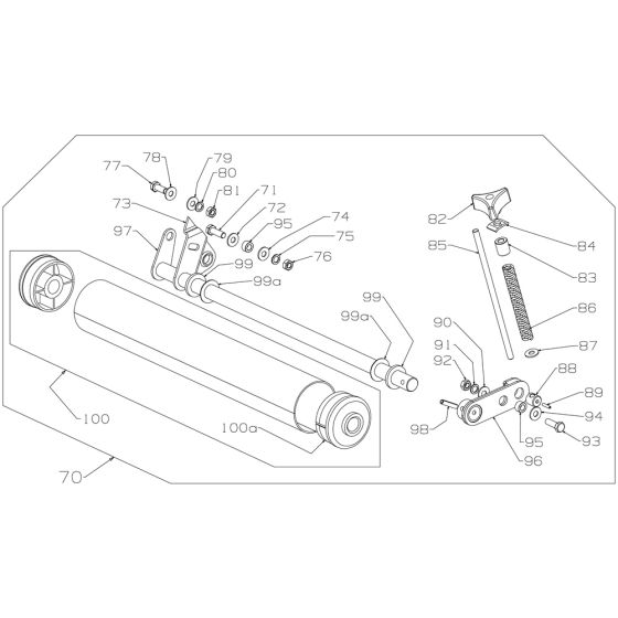 Front Roller Assembly for Masport 500 20" Golf (2016 Aug 019103) Mower