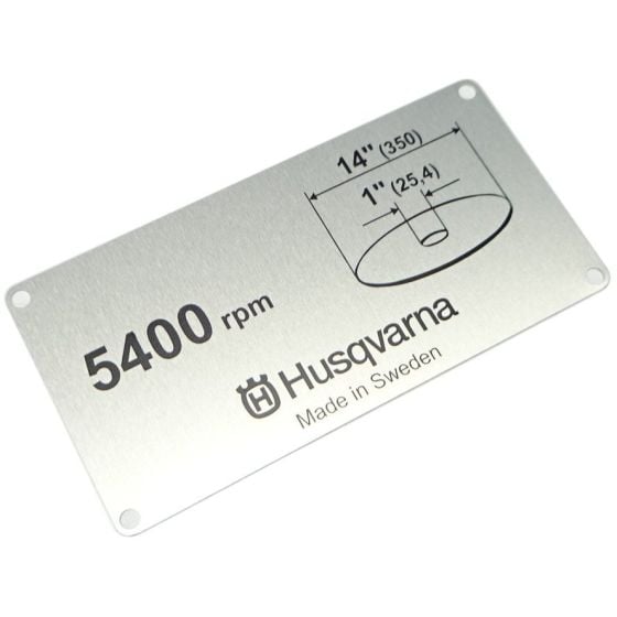 Label 14", Diam 1" for Husqvarna K760 - 506 28 41 14