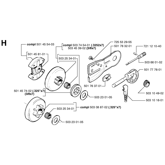 Clutch & Oil Pump Assembly For Husqvarna 51 Chainsaw 