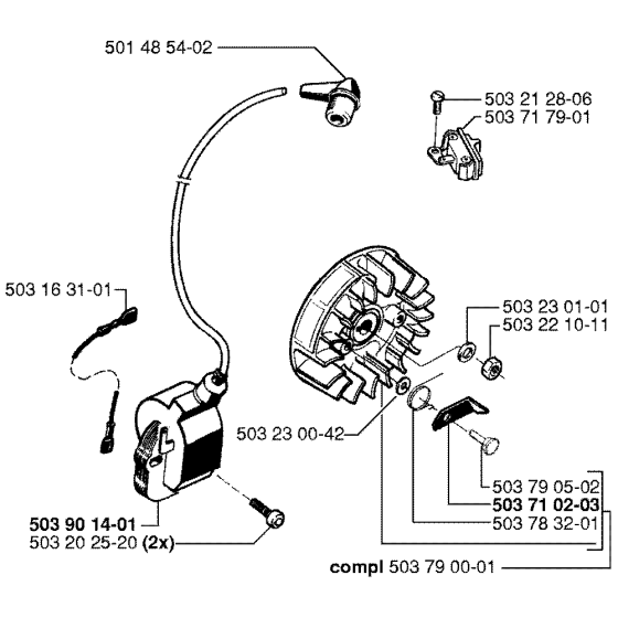 Ignition System Assembly For Husqvarna 51 Chainsaw 