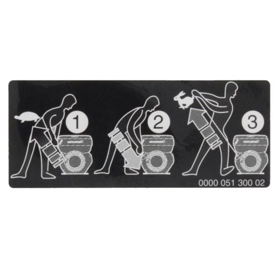 Starting Note Decal for Wacker DPU2540H Compactor - 5100001086