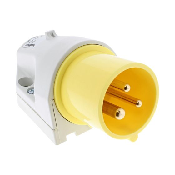 110v 3 pin Wall Appliance Inlet For External Fixing 16a 4h With One Cable Entry